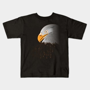 eagle line art Kids T-Shirt